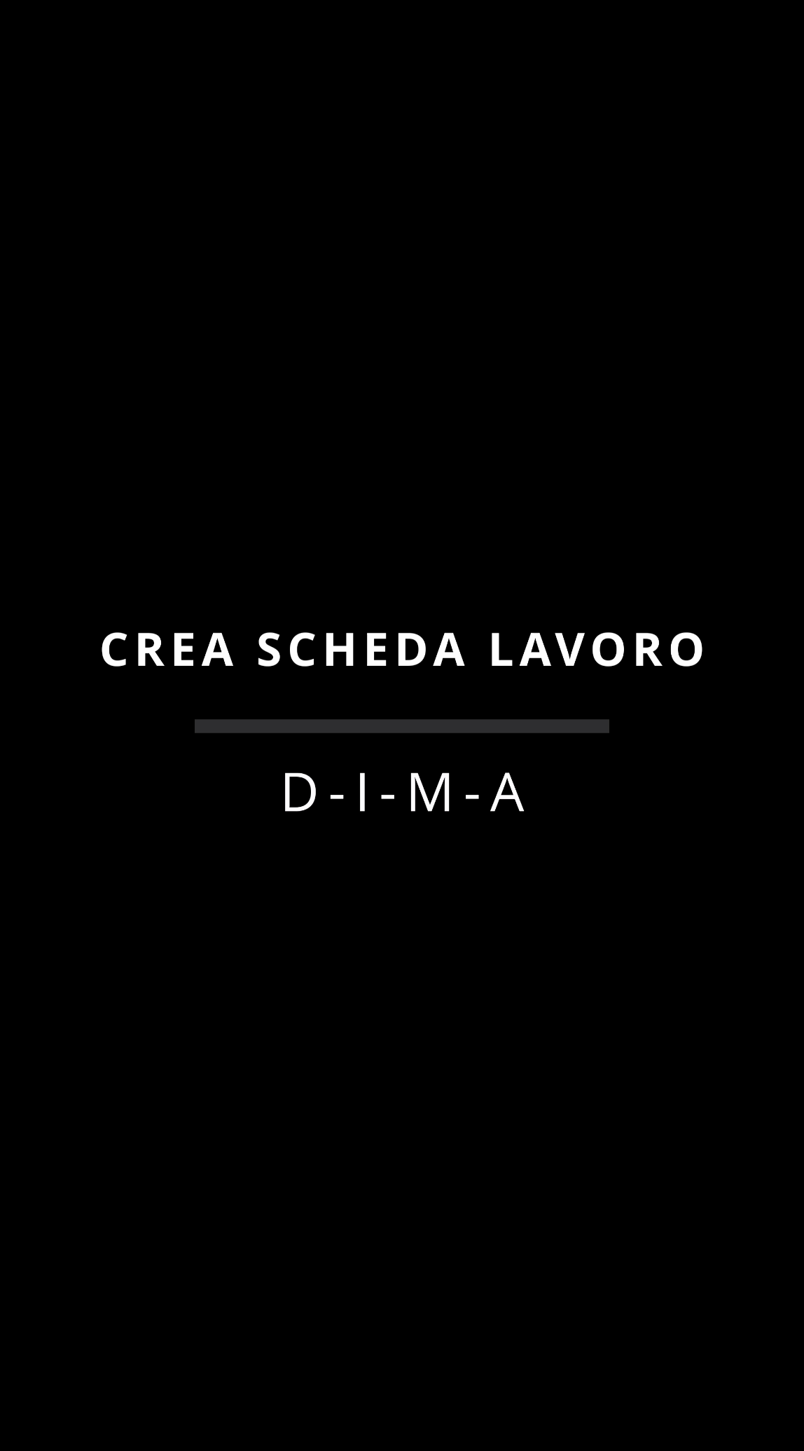 Creazione scheda lavoro