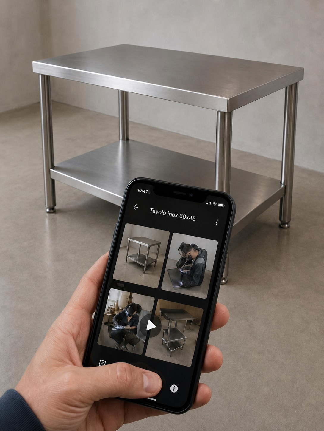 Materiale fotografico e video del lavoro completato