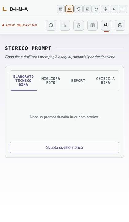 Storico delle operazioni AI